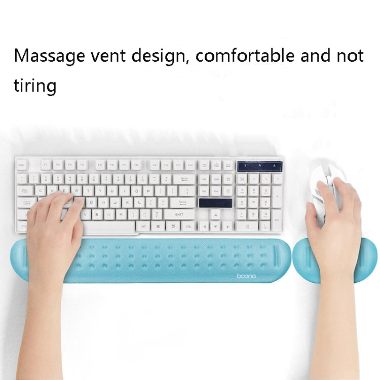 Baona Silicone Memory Cotton Wrist Pad Massage Hole Keyboard Mouse Pad, Style:, Mouse Pad (Blue), Mouse Pad (Gray), Mouse Pad (Black), Mouse Pad (Pink), Medium Keyboard Rest (Blue), Medium Keyboard Rest (Gray), Medium Keyboard Rest (Black)... – Non-slip