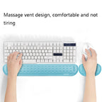 Baona Silicone Memory Cotton Wrist Pad Massage Hole Keyboard Mouse Pad, Style:, Mouse Pad (Blue), Mouse Pad (Gray), Mouse Pad (Black), Mouse Pad (Pink), Medium Keyboard Rest (Blue), Medium Keyboard Rest (Gray), Medium Keyboard Rest (Black)... – Non-slip