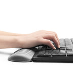 Baona Silicone Memory Cotton Wrist Pad Massage Hole Keyboard Mouse Pad, Style:, Mouse Pad (Blue), Mouse Pad (Gray), Mouse Pad (Black), Mouse Pad (Pink), Medium Keyboard Rest (Blue), Medium Keyboard Rest (Gray), Medium Keyboard Rest (Black)... – Non-slip