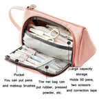 Large Capacity Canvas Pencil Case & Stationery Bag