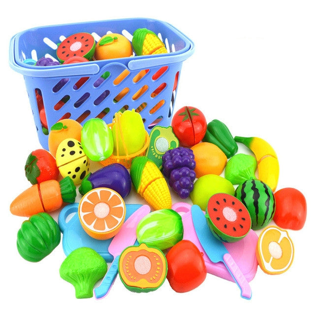 Pretend Play Plastic Food Toy Cutting Fruit Vegetable for Children, Random Color and Style, 23 PCS / Set, 18 PCS / Set, 15 PCS / Set, 12 PCS / Set, 8 PCS / Set 23 PCS Set