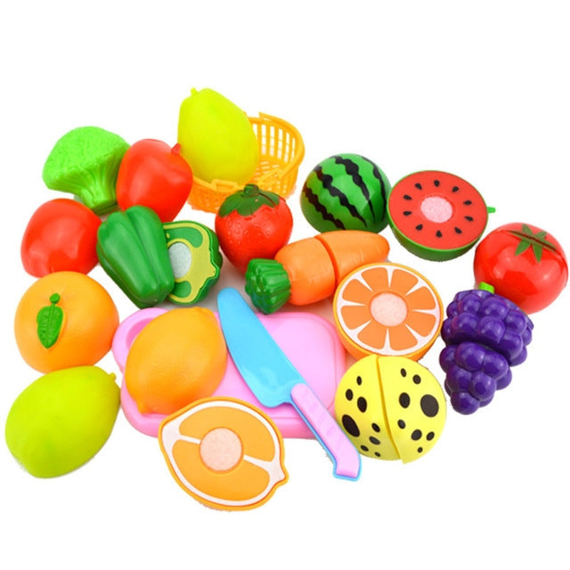 Pretend Play Plastic Food Toy Cutting Fruit Vegetable for Children, Random Color and Style, 23 PCS / Set, 18 PCS / Set, 15 PCS / Set, 12 PCS / Set, 8 PCS / Set – Durable Build, Easy to Use 15 PCS Set