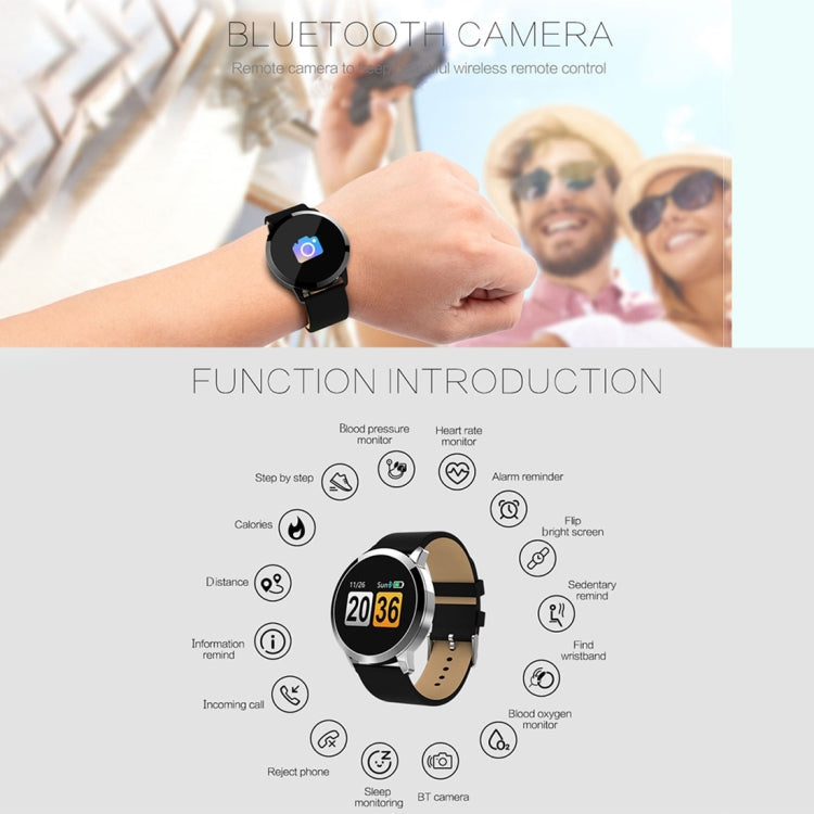 Q8 Fitness Tracker – IP67 Waterproof, Blood Pressure Monitoring, Heart Rate Monitoring