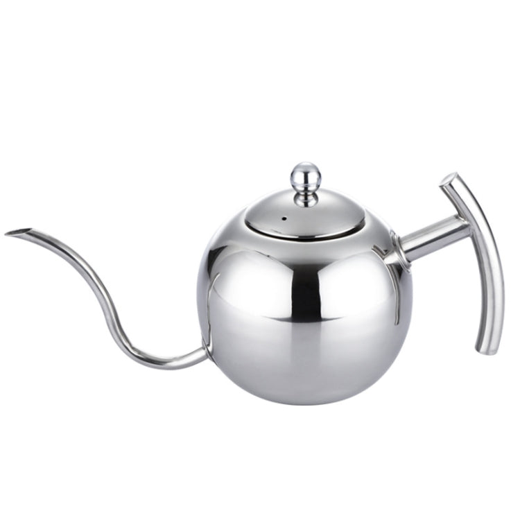 Hand Flush Pot Mocha Coffee Pot Stainless Steel Coffee Pot European Style Stainless Steel Teapot With Strainer, 1L, 0.85L 1L