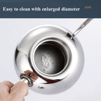 Hand Flush Pot Mocha Coffee Pot Stainless Steel Coffee Pot European Style Stainless Steel Teapot With Strainer, 1L, 0.85L