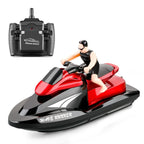 809 2.4G Remote Control Motor Speed Boat High Speed Electric Yacht Model Children Water Toys, Specification, Single Battery (Red), Single Battery (Blue) Single Battery (Red)