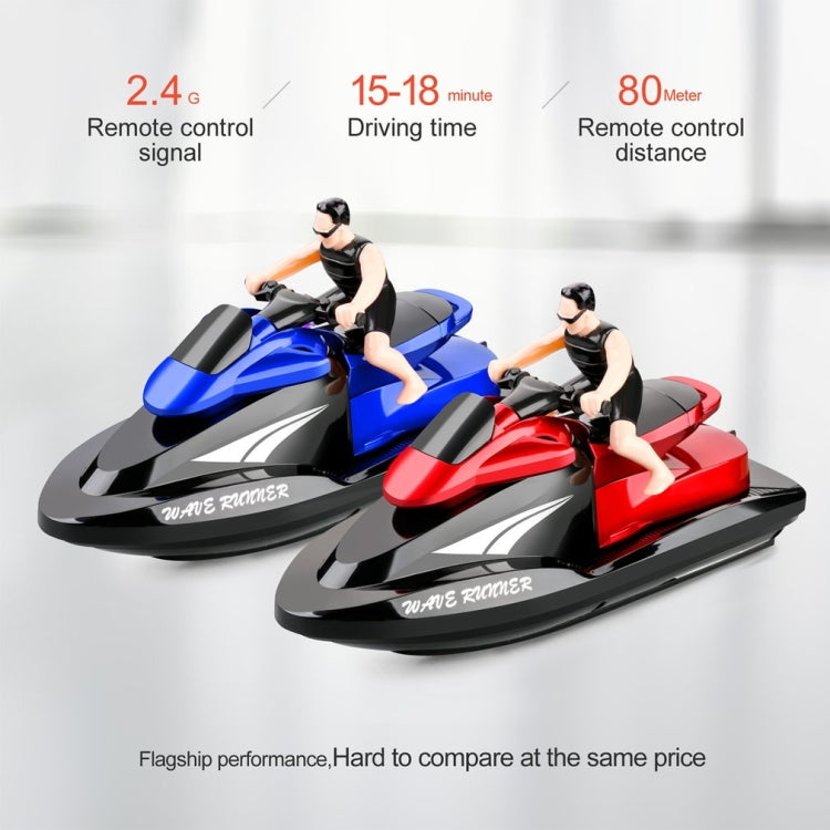 809 2.4G Remote Control Motor Speed Boat High Speed Electric Yacht Model Children Water Toys, Specification, Single Battery (Red), Single Battery (Blue)