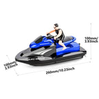 809 2.4G Remote Control Motor Speed Boat High Speed Electric Yacht Model Children Water Toys, Specification, Single Battery (Red), Single Battery (Blue)