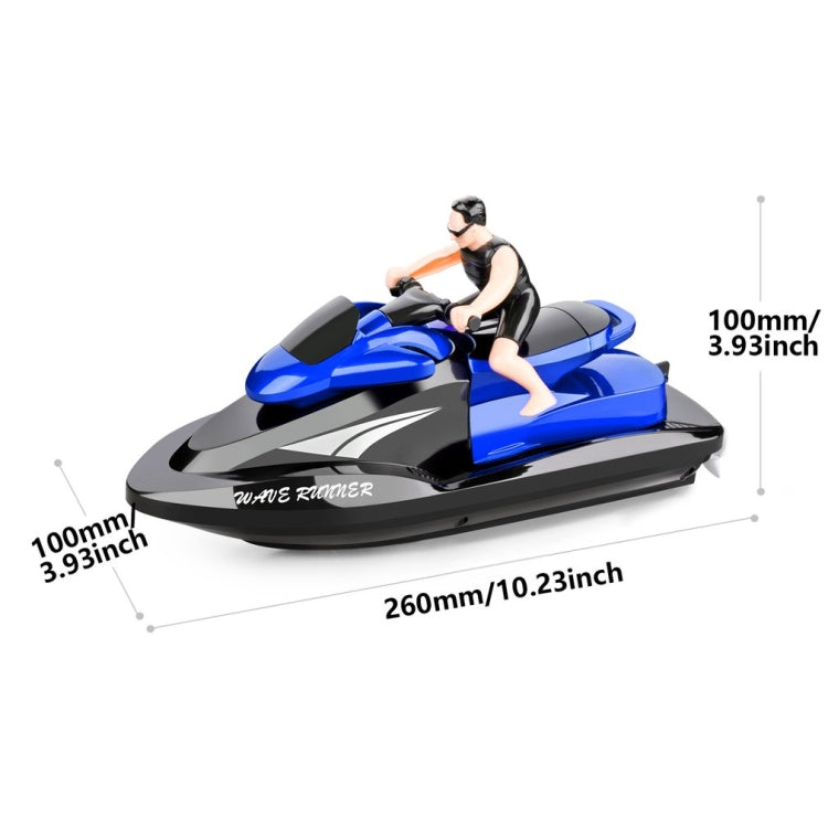 809 2.4G Remote Control Motor Speed Boat High Speed Electric Yacht Model Children Water Toys, Specification, Single Battery (Red), Single Battery (Blue)