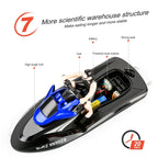 809 2.4G Remote Control Motor Speed Boat High Speed Electric Yacht Model Children Water Toys, Specification, Single Battery (Red), Single Battery (Blue)