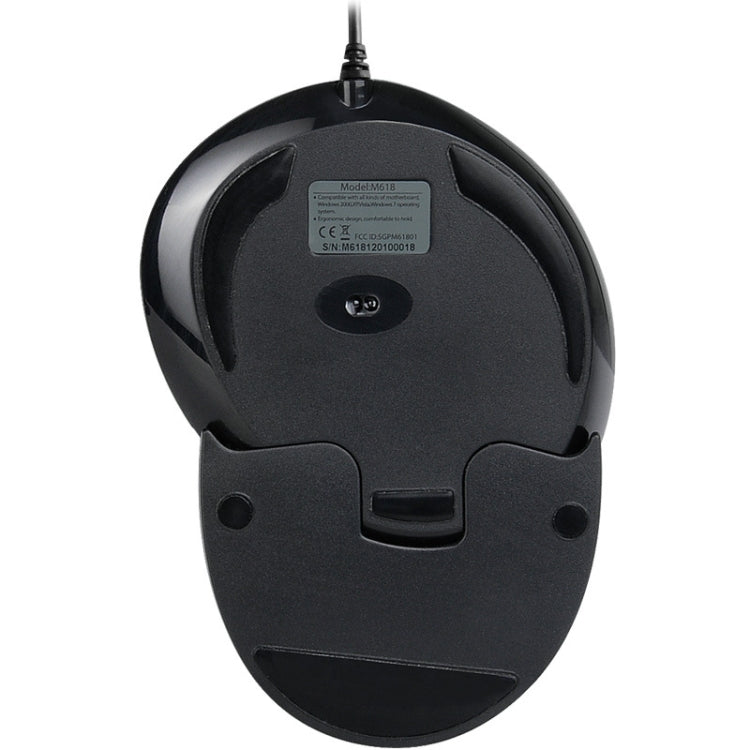 DELUX M618 6-Keys Vertical Handheld Mouse Ergonomic Wired Mouse, Cable Length: 1.5m, Wired – Non-slip