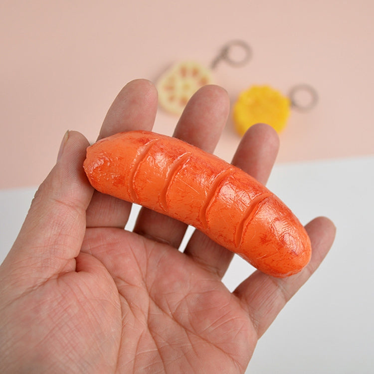 PVC Simulation Vegetable Model Pendant Creative Play House Small Toys, 3 PCS Keychain Hot Dog, 3 PCS Keychain Corn, 3 PCS Keychain Broccoli, 10 PCS Keychain Fungus, 5 PCS Keychain Lotus Root, 5 PCS Keychain Kelp, 5 PCS Keychain Ham Sausage – Durable...