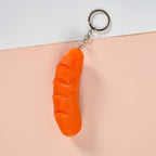 PVC Simulation Vegetable Model Pendant Creative Play House Small Toys, 3 PCS Keychain Hot Dog, 3 PCS Keychain Corn, 3 PCS Keychain Broccoli, 10 PCS Keychain Fungus, 5 PCS Keychain Lotus Root, 5 PCS Keychain Kelp, 5 PCS Keychain Ham Sausage – Durable... 3 PCS Keychain Hot Dog