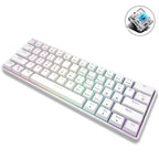 LEAVEN K28 61 Keys Gaming Office Computer RGB Wireless Bluetooth + Wired Dual Mode Mechanical Keyboard, Cabel Length:1.5m, Green Axis (White), Green Axis (Blue), Green Axis (Pink), Red Axis (White), Red Axis (Blue), Red Axis (Pink), Tea Axis... Green Axis (White)