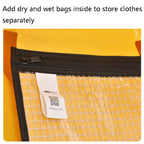 AFISHTOUR FM2031 40L Waterproof Travel Luggage Bag Large Capacity Motorcycle Rear Seat Bag, Yellow, Black – Waterproof
