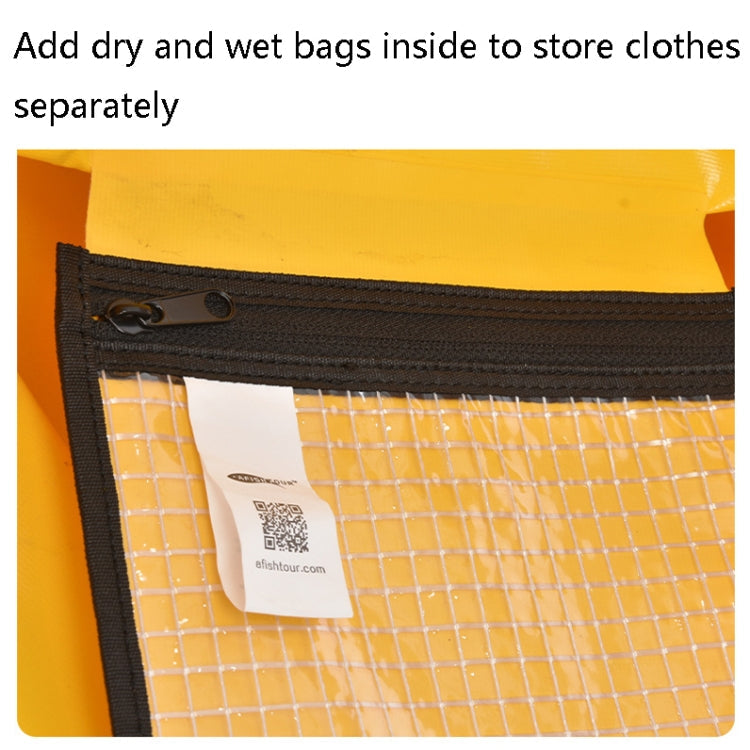 AFISHTOUR FM2031 40L Waterproof Travel Luggage Bag Large Capacity Motorcycle Rear Seat Bag, Yellow, Black – Waterproof