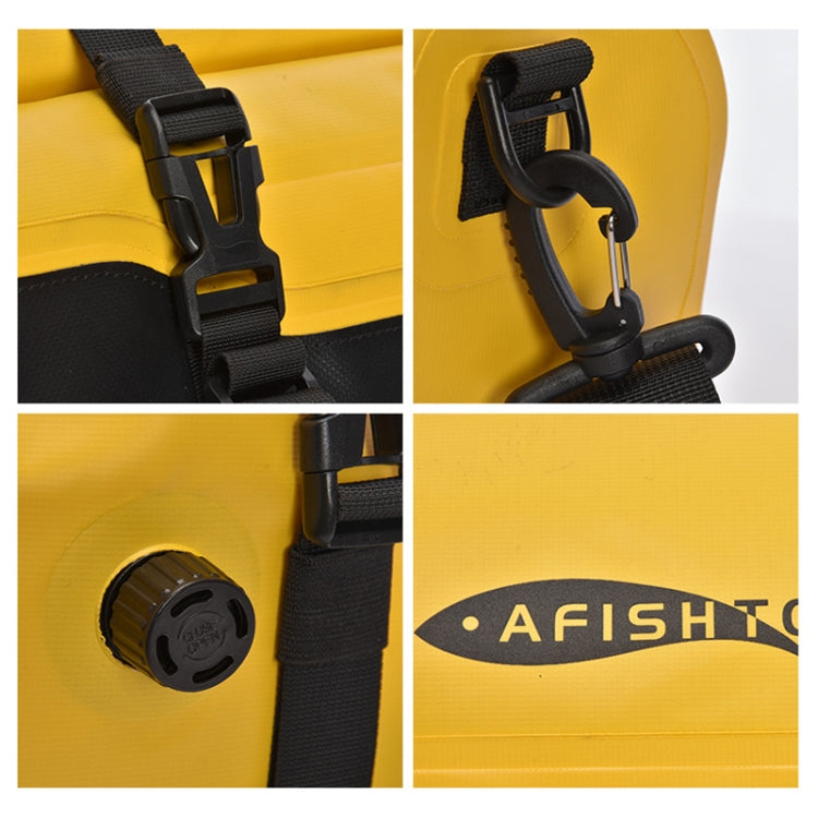 AFISHTOUR FM2031 40L Waterproof Travel Luggage Bag Large Capacity Motorcycle Rear Seat Bag, Yellow, Black – Waterproof
