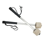 Percussion Accessories Wool Felt Stainless Steel Non-Slip Drumsticks Practice Playing Kick Drum Hammers, Drum Hammers