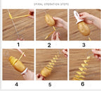 Tornado Potato Spiral Cutter Slicer Potato Chips Cooking Tools, Potato Spiral Cutter