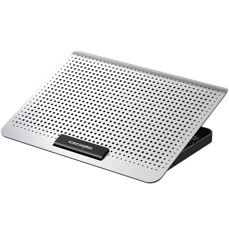 ICE COOREL Laptop Aluminum Alloy Radiator Fan Silent Notebook Cooling Bracket, Space Silver, Six-Fan Space Silver, Six-Fan Tungsten Gold Black – Wear-resistant, Aluminum Alloy Space Silver