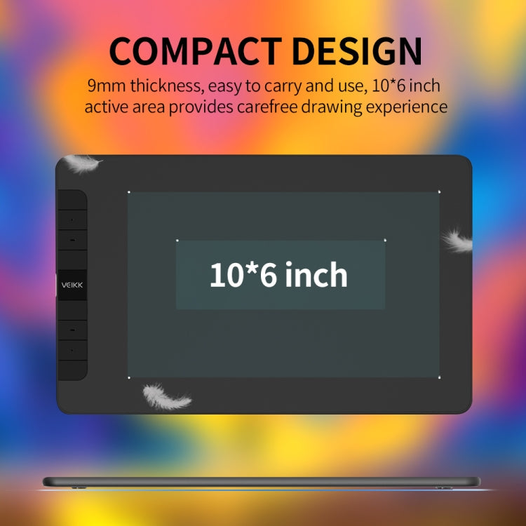 VEIKK VK1060 Hand-Painted Tablet Electronic Painting Board Can Be Connected To Mobile Phone, VK1060
