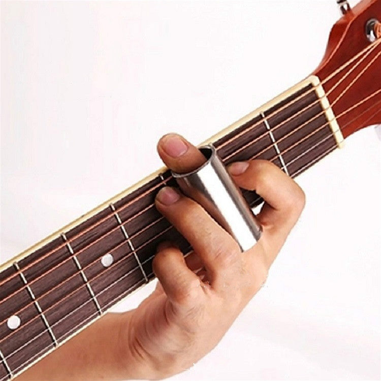 M02219 4 in 1 Plexiglass Slid Bar + Stainless Steel Slid Bar + Celluloid Guitar Finger Pick + Plastic Box Set, Plexiglass Slid Bar – Durable Build, Easy to Use
