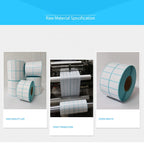 Sc5030 Double-Row Three-Proof Thermal Paper Waterproof Barcode Sticker, 50 x 40 mm (2000 Pieces), 50 x 35 mm (2000 Pieces), 50 x 30 mm (2000 Pieces), 50 x 25 mm (2500 Pieces), 50 x 20 mm (5000 Pieces), 40 x 80 mm (1000 Pieces), 40 x 70 mm (2000 Piece...