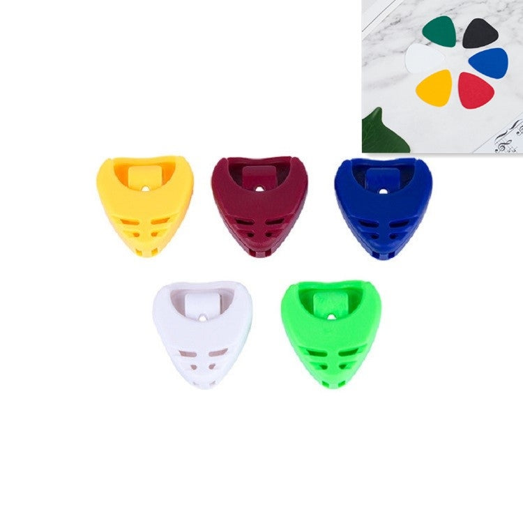 100 PCS ABS Storage Box for Guitar Pick, Random Color Delivery, Heart-shaped Pick Box, Large Triangular Pick Box – Durable Build, Easy to Use Heart-shaped Pick Box