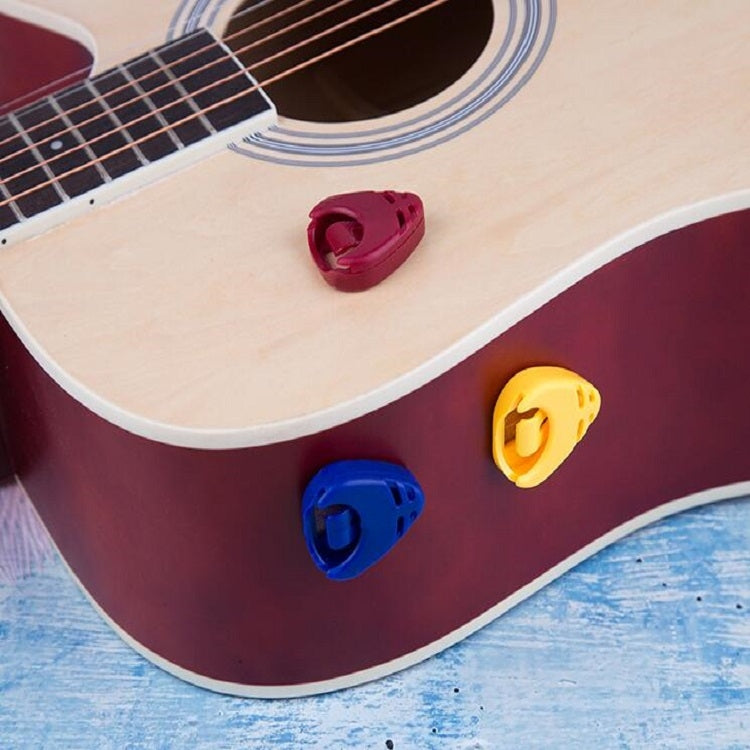 100 PCS ABS Storage Box for Guitar Pick, Random Color Delivery, Heart-shaped Pick Box, Large Triangular Pick Box – Durable Build, Easy to Use