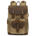 K-86 Casual Shoulder Camera Bag Contrast Waterproof Batik Canvas Single Digital Camera Photo Backpack, Yellow, Khaki, Gray, Green Khaki