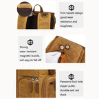 K-86 Casual Shoulder Camera Bag Contrast Waterproof Batik Canvas Single Digital Camera Photo Backpack, Yellow, Khaki, Gray, Green