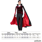 PS6831 Halloween Vampire Costume Castle Men Drag Costume, M, XL