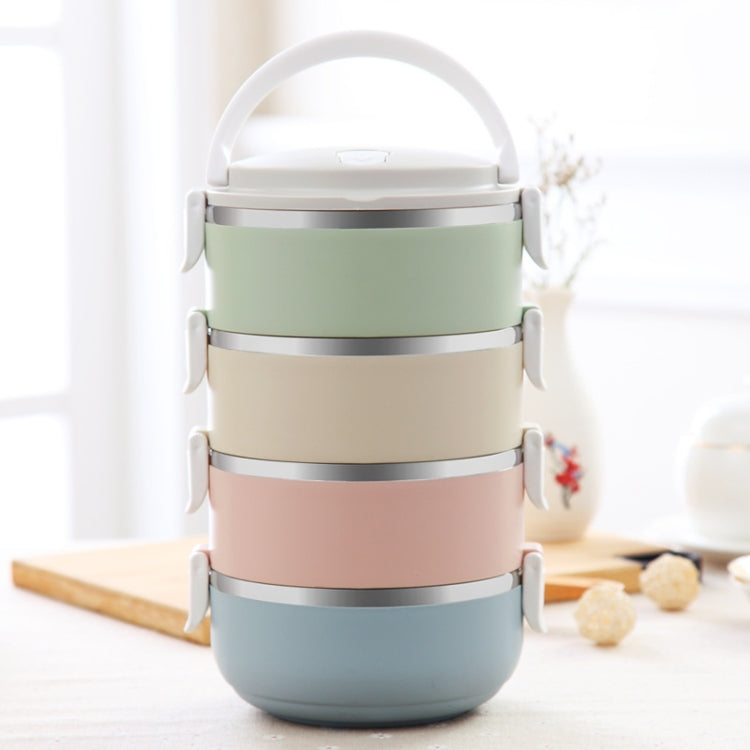 Gradient Color Lunch Box Food Bento Box Stainless Steel Container 4 Layer