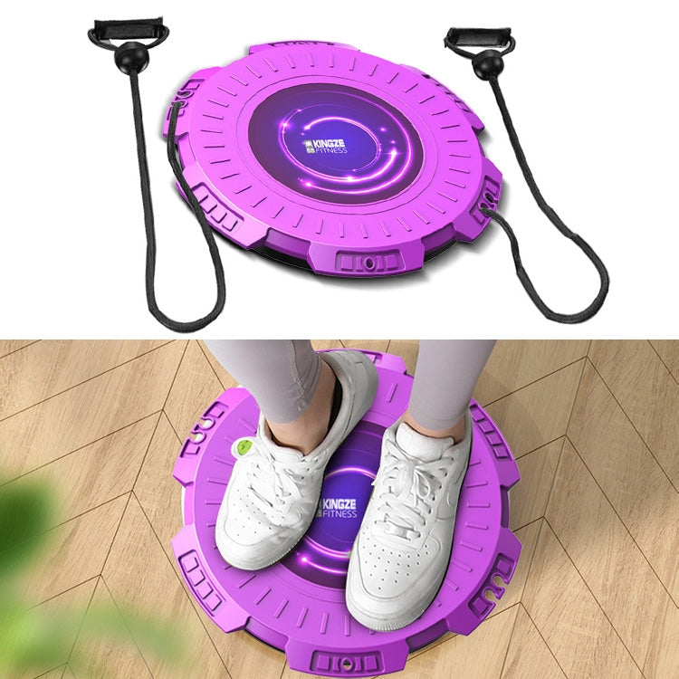 KINGZE Home Waist Twist Board Fitness Equipment Sports Abdomen Revolving Twisting Machine, Purple, Fresh Green, Purple + Pull Rope, Fresh Green + Pull Rope – Non-slip Purple + Pull Rope