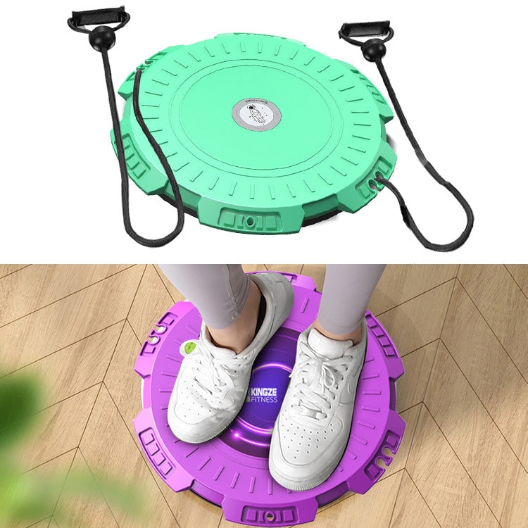 KINGZE Home Waist Twist Board Fitness Equipment Sports Abdomen Revolving Twisting Machine, Purple, Fresh Green, Purple + Pull Rope, Fresh Green + Pull Rope – Non-slip Fresh Green + Pull Rope