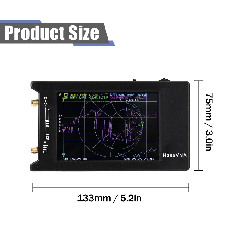 NANOVNA-H Upgraded Version 2.8 Inch TFT 50Khz-1.5Ghz Vector Network Antenna Analyzer MF HF VHF UHF With SD Card Slot Without Card, 4 Inch – Card Slot, TPU