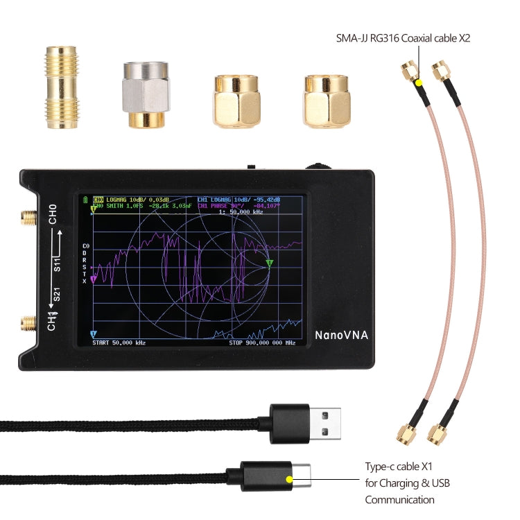 NANOVNA-H Upgraded Version 2.8 Inch TFT 50Khz-1.5Ghz Vector Network Antenna Analyzer MF HF VHF UHF With SD Card Slot Without Card, 4 Inch – Card Slot, TPU