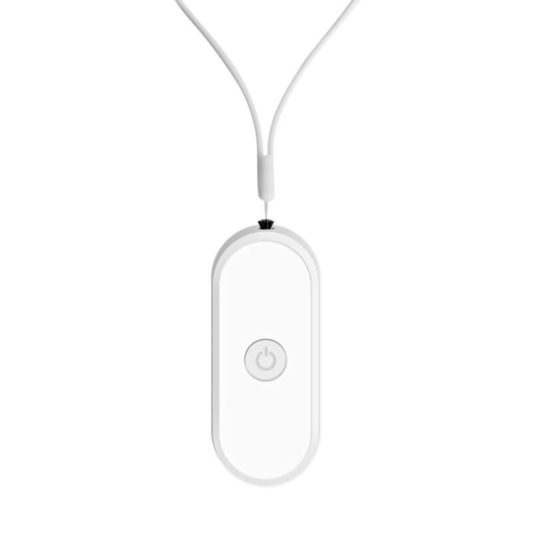EP206 Hanging Neck Negative Ion Necklace Air Purifier, Black, White – Wear-resistant, Lanyard White