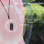EP206 Hanging Neck Negative Ion Necklace Air Purifier, Black, White – Wear-resistant, Lanyard