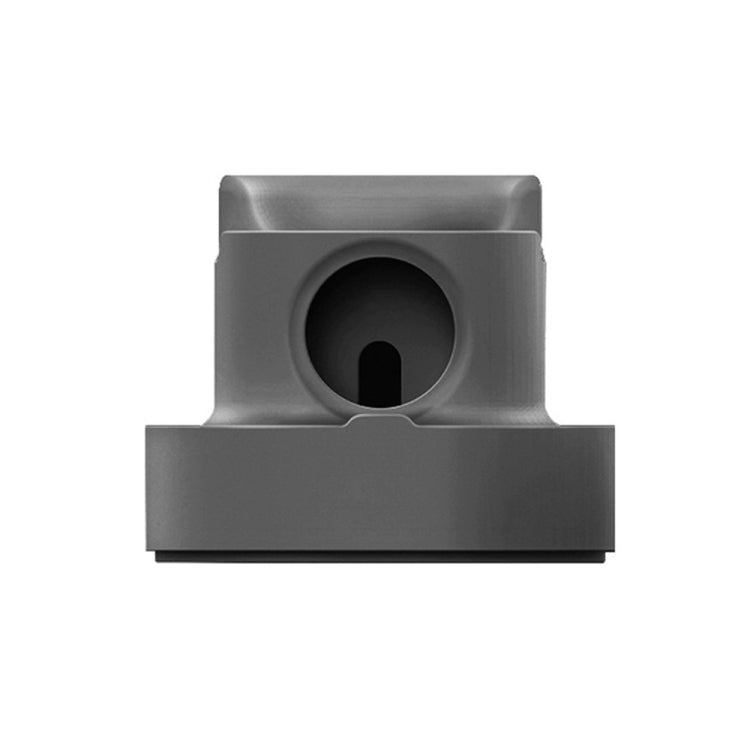 2 In 1 Smart Watch Charging Bracket Desktop Silicone Watch Charging Stand For Apple Watch, Black, White, Pink, Deep Blue, Grey – Non-slip Grey
