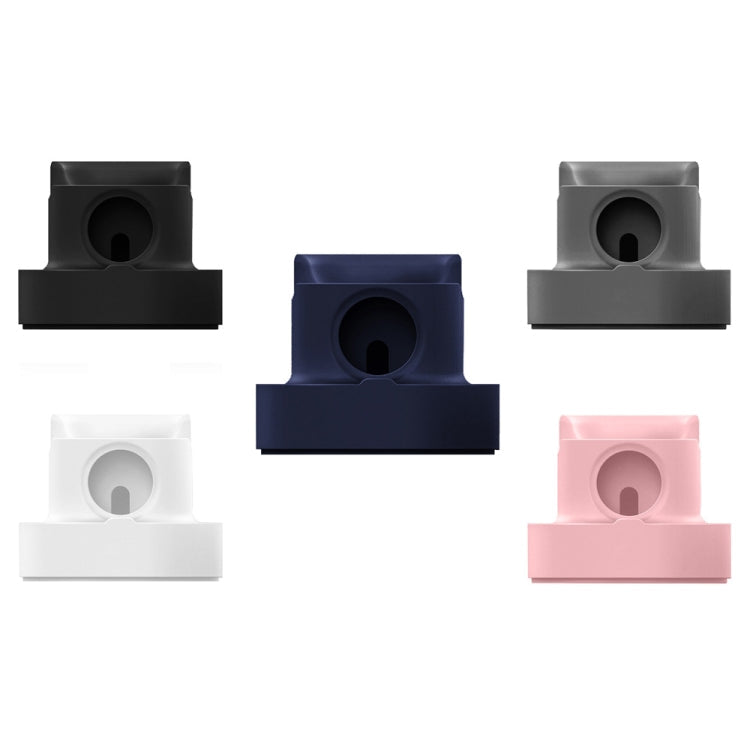 2 In 1 Smart Watch Charging Bracket Desktop Silicone Watch Charging Stand For Apple Watch, Black, White, Pink, Deep Blue, Grey – Non-slip