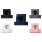 2 In 1 Smart Watch Charging Bracket Desktop Silicone Watch Charging Stand For Apple Watch, Black, White, Pink, Deep Blue, Grey – Non-slip