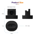 2 In 1 Smart Watch Charging Bracket Desktop Silicone Watch Charging Stand For Apple Watch, Black, White, Pink, Deep Blue, Grey – Non-slip