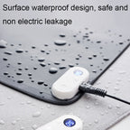 Intelligent Digital Display Timing Heating Mouse Pad Office Desktop Electric Heating Mat, CN Plug, Rabbit 80x33cm, Black 80x33cm, Grey 60x36cm – Waterproof, Wear-resistant, Leather