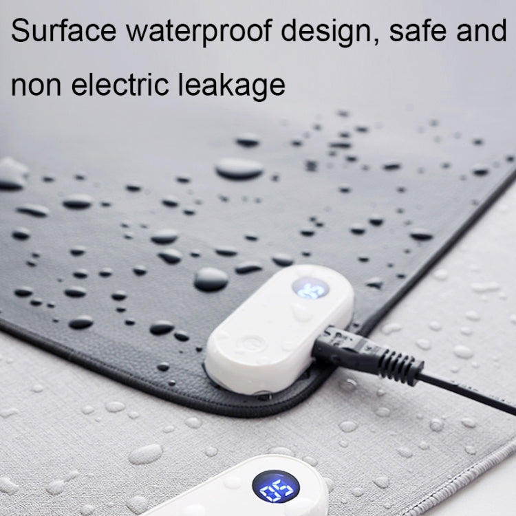 Intelligent Digital Display Timing Heating Mouse Pad Office Desktop Electric Heating Mat, CN Plug, Rabbit 80x33cm, Black 80x33cm, Grey 60x36cm – Waterproof, Wear-resistant, Leather
