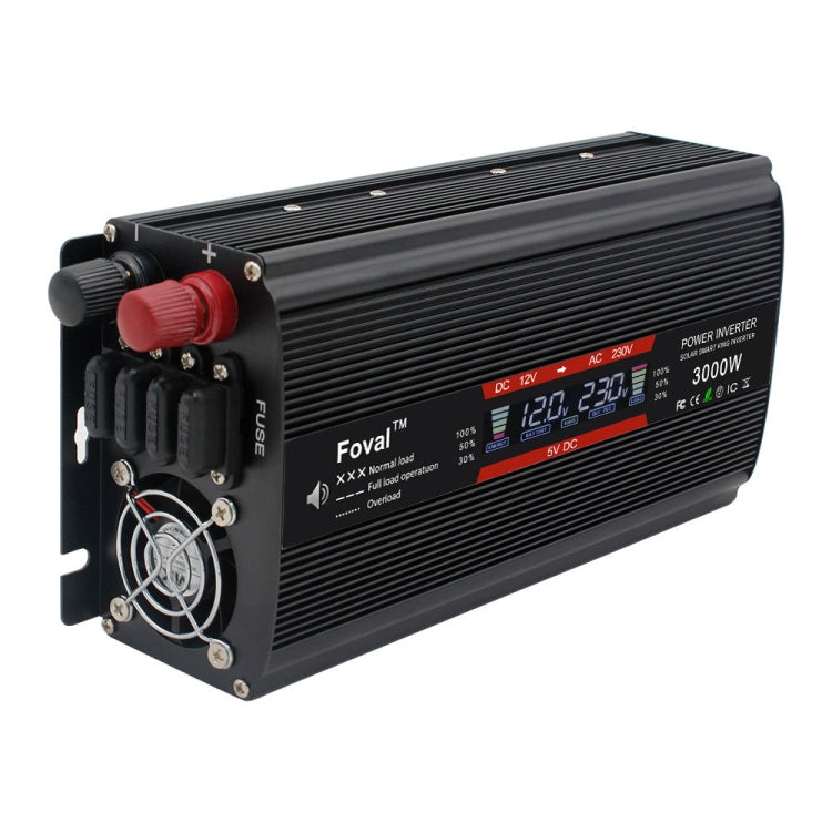 LCD Smart Home Car Inverter 12V To 220V Power Converter, 1500W, 2000W, 2600W, 3000W – TPU 3000W