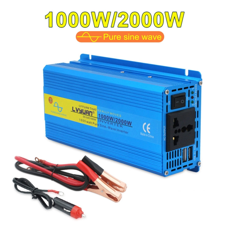 LVYUAN 2000W Car Home Pure Sine Wave Solar Inverter, 12V To 220V, 24V To 220V, 48V To 220V, 60V To 220V, 72V To 220V, 12V To 220V EU Plug, 12V To 220V UK Plug, 12V To 220V AU Plug, 12V To 110V US Plug