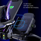 M9 Motorcycle Wireless Charging Mobile Phone Bracket 15W Fast Charging Mobile Phone Navigation Bracket, M9 (Black), M9 (Blue), M9 (Red), M9 (Gray) – Waterproof, Fast Charging, Wireless Charging