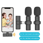 Lavalier Wireless Microphone Mobile Phone Live Video Shooting Small Microphone, Type C 1 To 1, Type-C 1 To 2