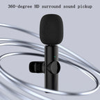 Lavalier Wireless Microphone Mobile Phone Live Video Shooting Small Microphone, Type C 1 To 1, Type-C 1 To 2